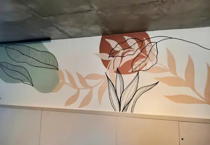 简餐轻食馆ins风手绘壁画