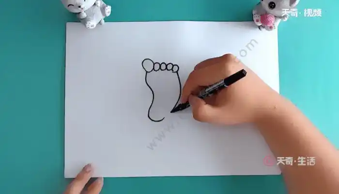 幼儿园脚板简笔画