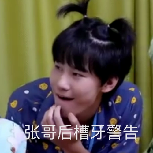 张哥后槽牙警告张真源表情包