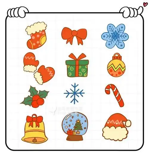 简笔画手帐圣诞