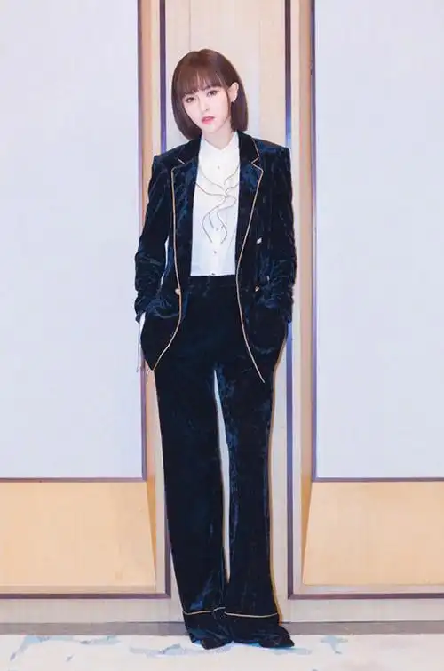 zoewre女士西服 明星唐嫣同款春秋新款欧美小西装套装女两件套外套阔