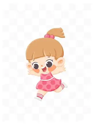 可爱卡通儿童女生形象001儿童节亲子素材