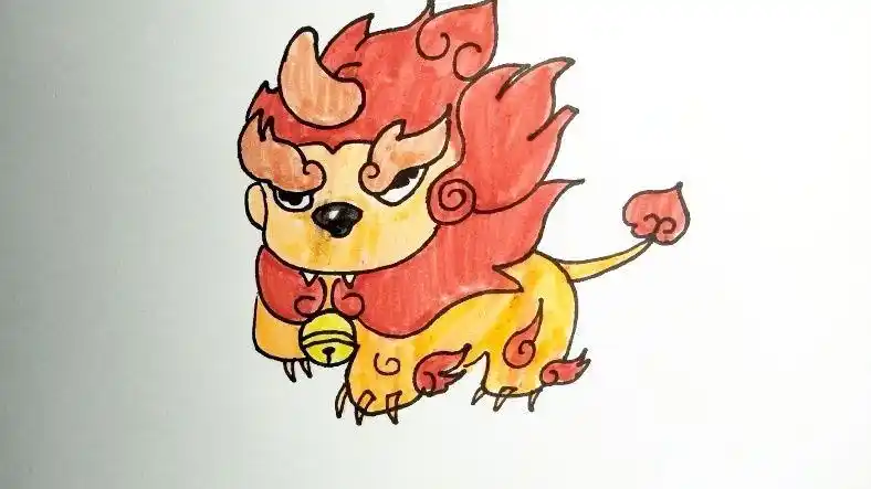 凶猛的年兽来袭,你们也想不想跟着画一下?笔画少又实用,特简单