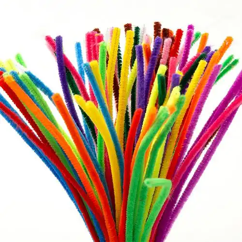 创意diy扭扭棒毛根条混色彩色毛条新年幼儿园儿童手工