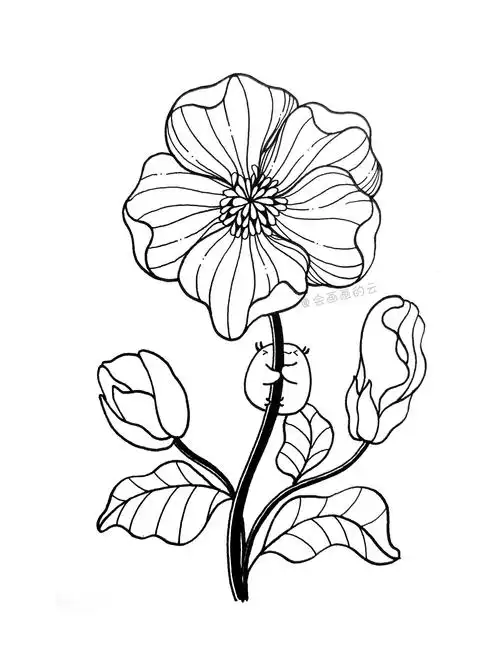 简单的中性笔画绘画步骤教学