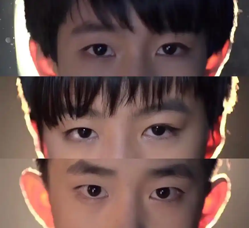 原来tfboys的十年是练习贴双眼皮的十年,王俊凯真是从小到大的双眼无
