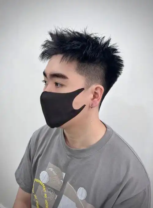 凌乱碎盖头男士发型