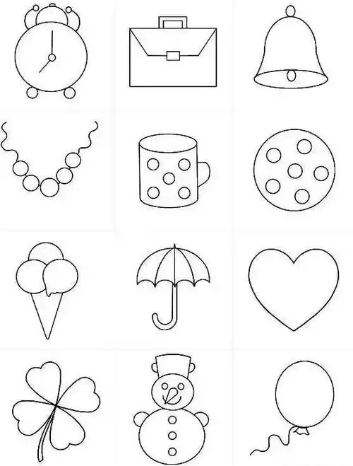 分享一组生活中小物件的简笔画