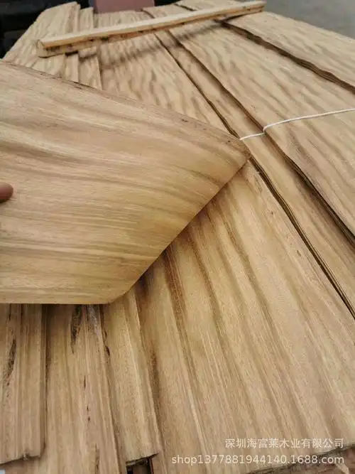 天然乌金木实木皮贴板乌金木染色混拼门板乌金木皮uv涂装板