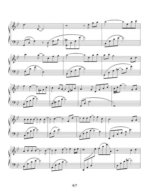 从开始到现在钢琴谱张信哲演唱五线谱钢琴曲指法