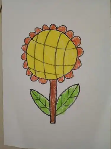 闫皋小学幼儿园小班简笔画——向日葵
