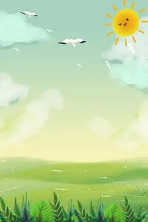 手绘小清新春天海报背景