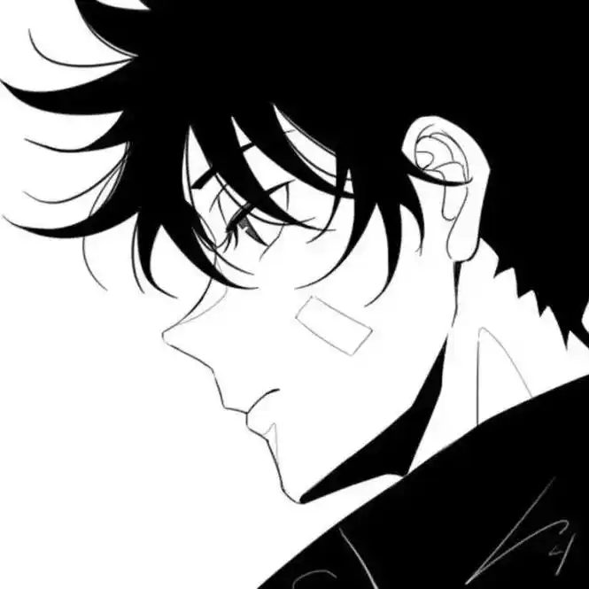 黑白动漫男生头像