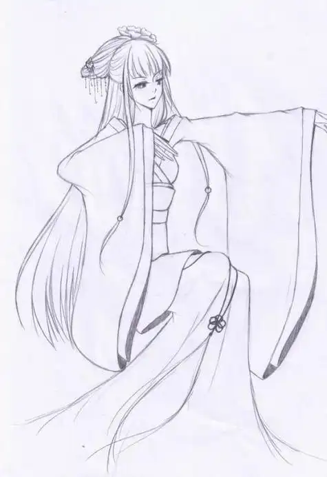 古装女生简笔画搜索古代公主怎么画古代公主简笔画图片大全彩色古装