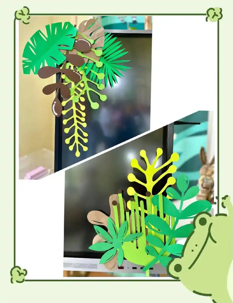 幼儿园环创——叶子,花朵剪法.98这几种树叶非常受关系,剪的 - 抖音