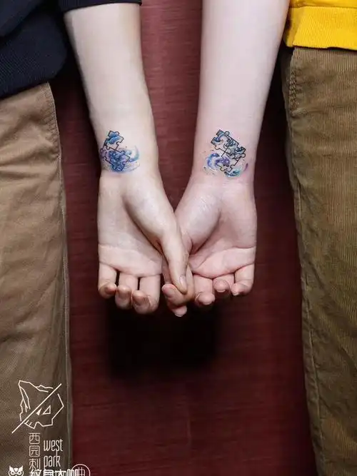 情侣制造机-拼图_纹身图案手稿图片_曲_的纹身作品集