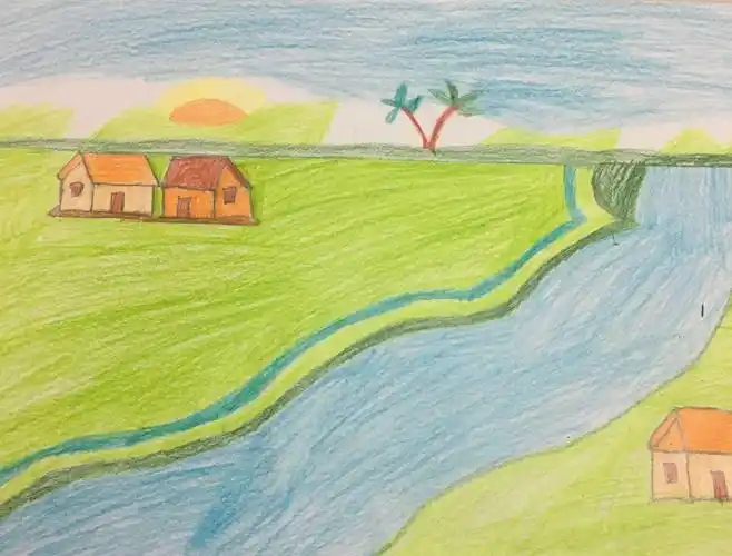 新世纪学校七年级学生"停课不停学"优秀美术作业展——《画家乡的风景