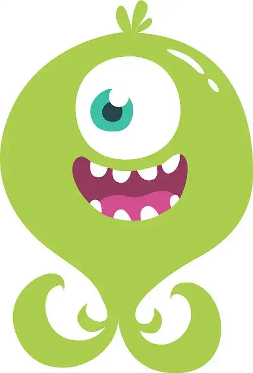 可爱的卡通怪物外星人或章鱼图片下载