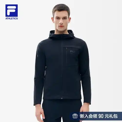 fila athletics 斐乐官方 2022年春季针织连帽衫运动裤休闲套装男