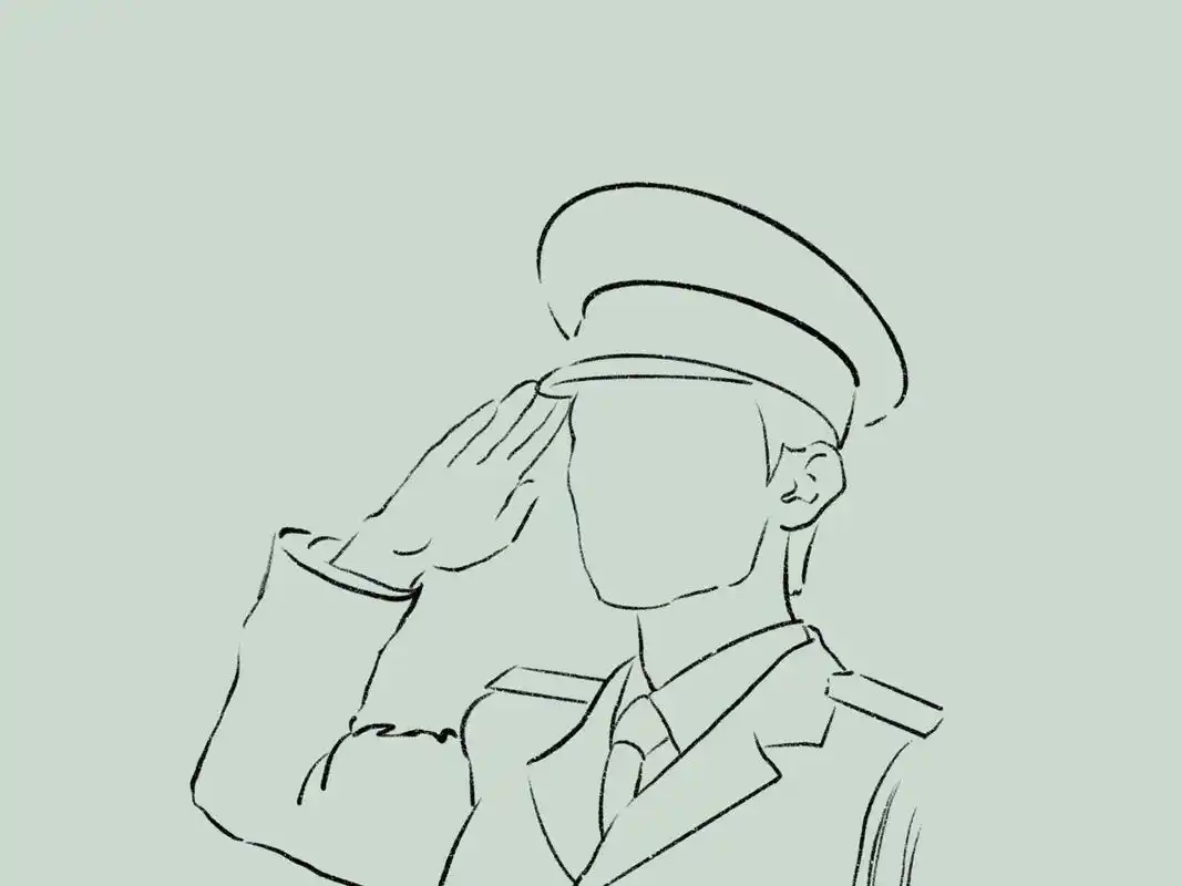 可爱简笔画【含教程】 右手敬礼,左手牵你!易烊千玺的敬礼,拿去吧!