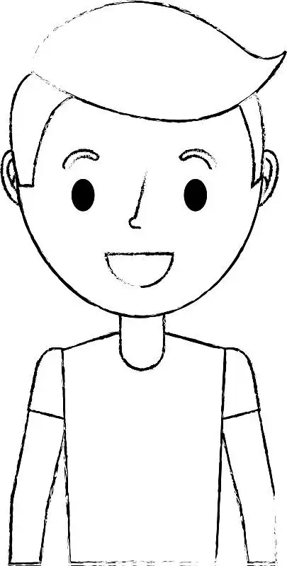 快乐卡通少年人物肖像图片