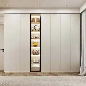 轻奢玻璃门衣柜家用卧室成品一门到顶整体大衣橱定制极简组合家具