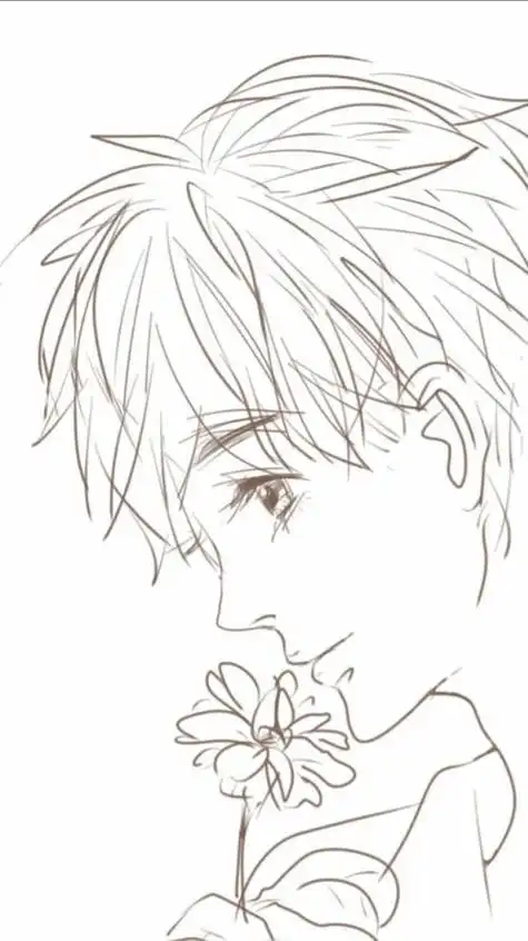 男生侧脸简笔画 帅气男生侧脸简笔画