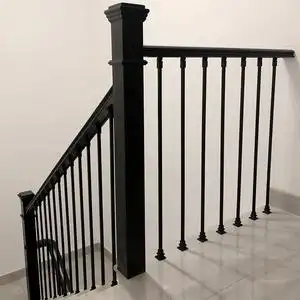 台州铁艺楼梯扶手定制简约现代实木防护栏阁楼走廊围栏杆loft护栏