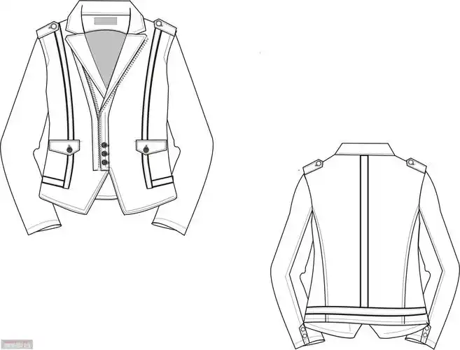 超酷的两款西装{电脑平面图}-服装画/服装设计手稿 - 穿针引线服装
