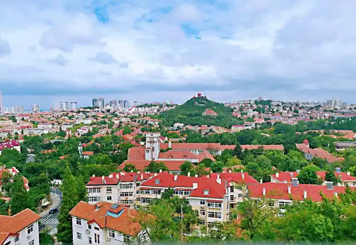 俯瞰青岛老市区