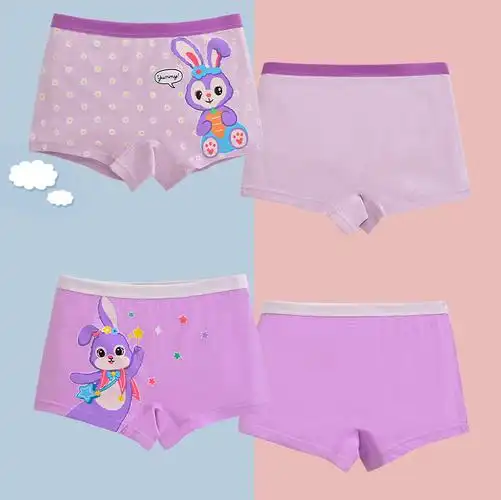 儿童内裤女童平角宝宝纯棉小女孩四角短裤不夹屁屁安全裤夏季薄款