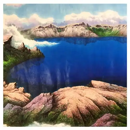(朝鲜)2.38米 金洙《白头山天池》平壤美术大学 星朝画廊
