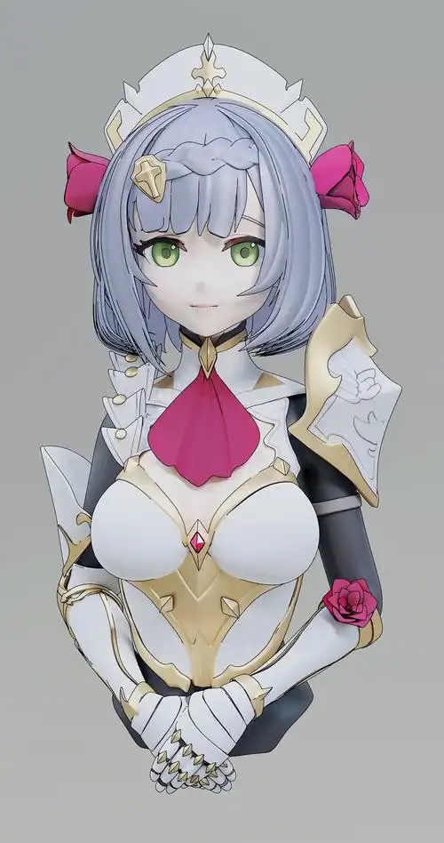 原神-诺艾尔blender建模练习_tsw天水-站酷zcool