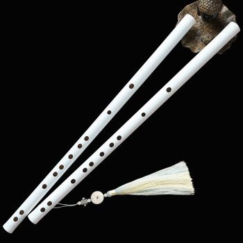 玩具乐器>民族吹奏乐器>笛子>金翱>金翱白色古风初学一节竹笛cos顾昀