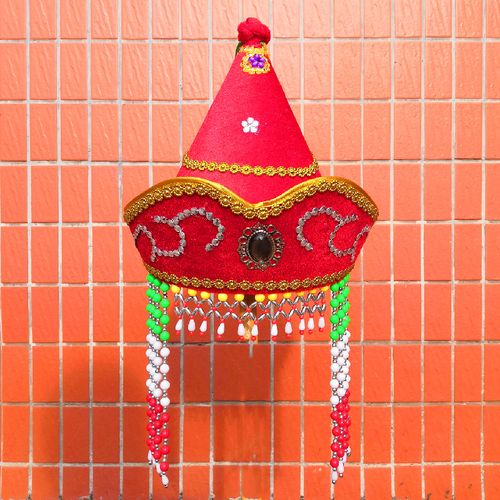 结婚喜婆婆尖帽子喜公公道具扒灰2023新款吃醋婆婆新郎妈妈头饰品