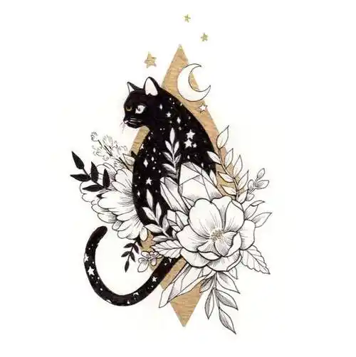 猫咪纹身图案及素材