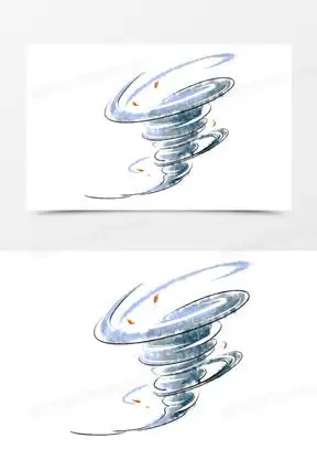 手绘卡通简约旋风装饰元素