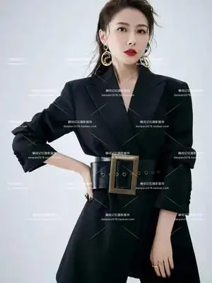 影楼新款个人形象照服装时尚个性女士西服写真艺术照摄影演出服