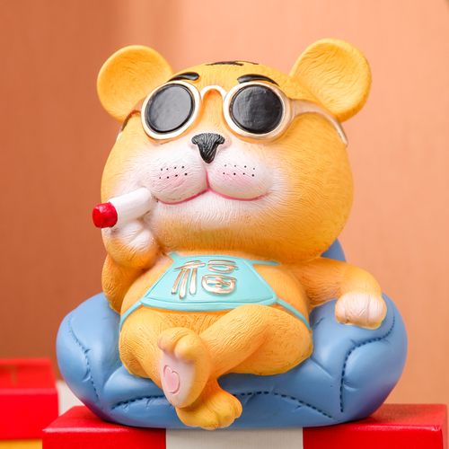 虎年招财小老虎摆件家居装饰品玄关电视柜酒柜客厅搬家新房礼物