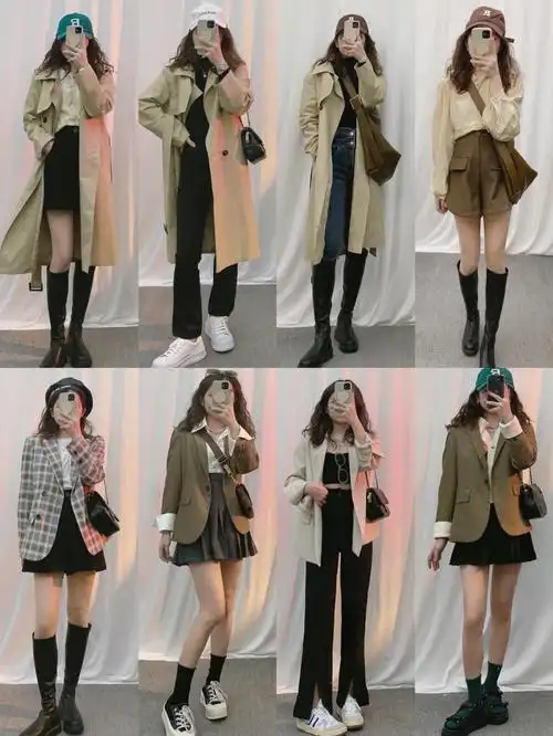 14580小个子的秋冬咖色穿搭合集8套