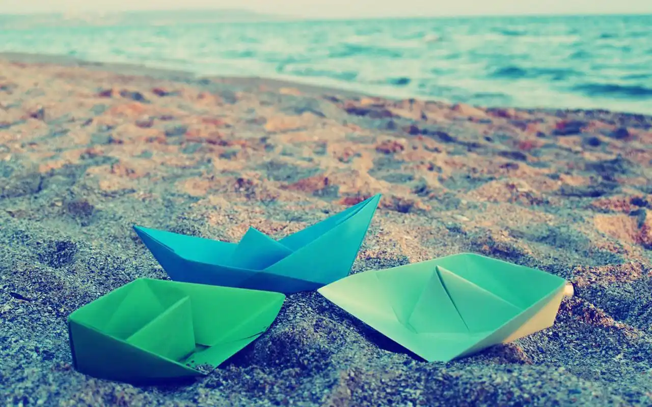 小纸船唯美意境图片桌面壁纸二高清大图预览1440x900_设计创意下载_美