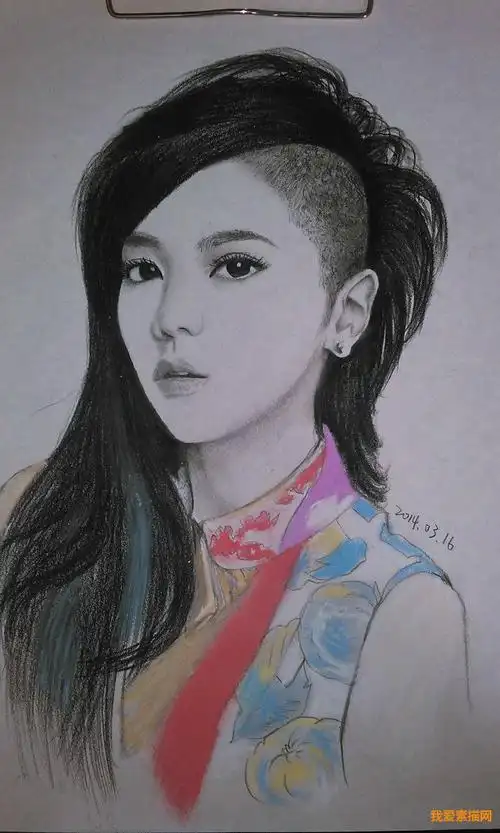 邓紫棋素描画