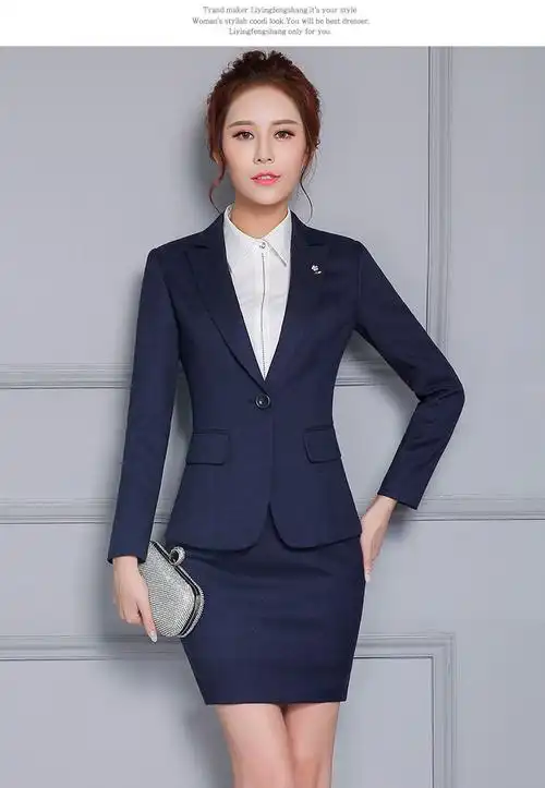 秋冬新款ol职业装女装套装商务西装修身套裤西服女正装工作服 颜色