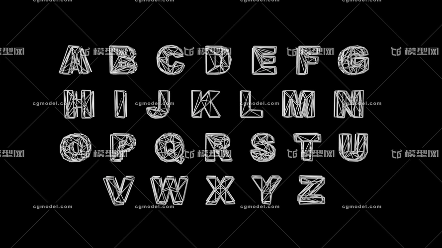 26个镂空英文字母