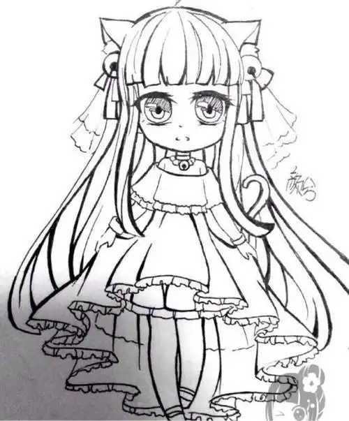 奇迹暖暖服装简笔画