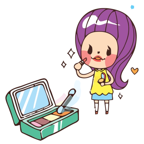 卡通女孩会化妆