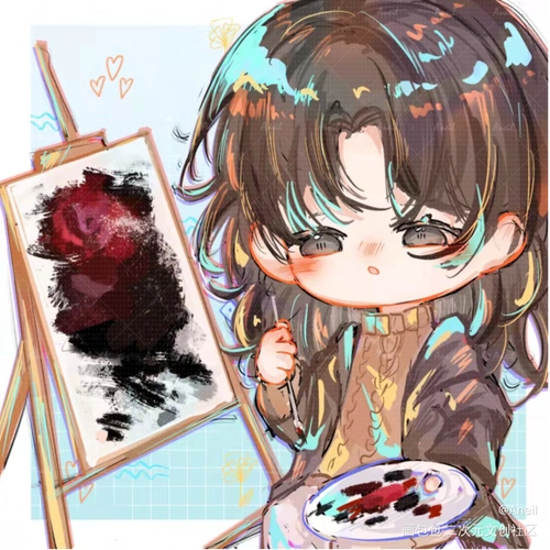 小呀么小习清_我只喜欢你的人设自习周自珩夏习清q版绘画作品