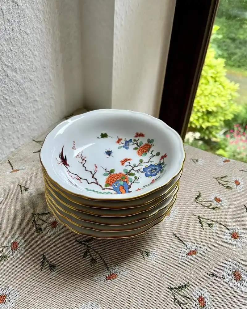 梅森meissen手绘柿右卫门主题系列甜品碟  - 抖音