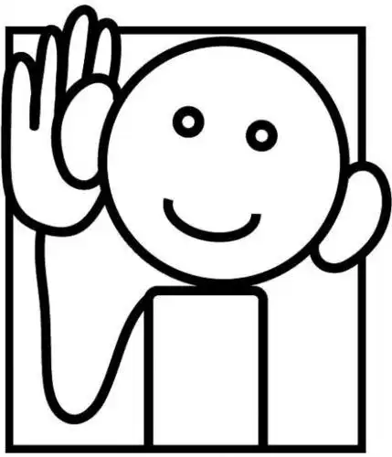 幼儿学会倾听简笔画