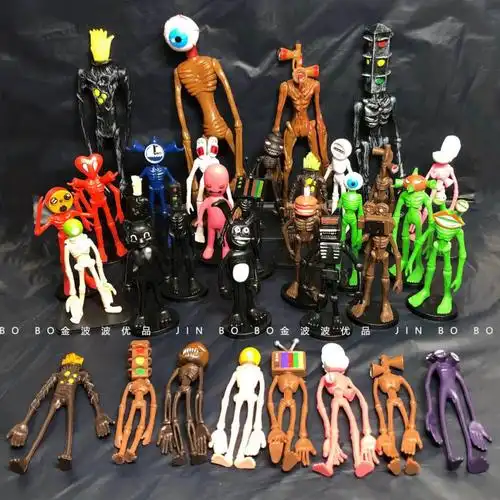 警笛1头汽笛1人 新警笛1头全套汽笛1人怪物玩具路灯公仔可动发光s.